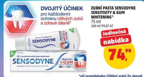 SENSODYNE SENSITIVITY & GUM WHITENING, 75 ml