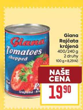 Giana Rajčata krájená 400/240 g