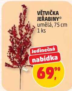 VĚTVIČKA JEŘABINY umělá, 75 cm, 1 ks Penny Market
