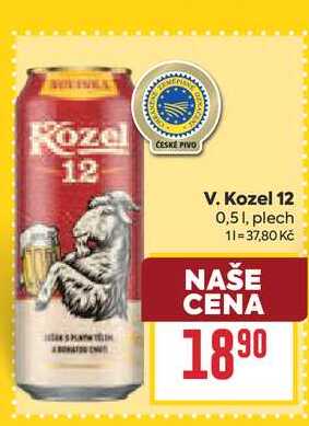 V. Kozel 12 0,51, plech