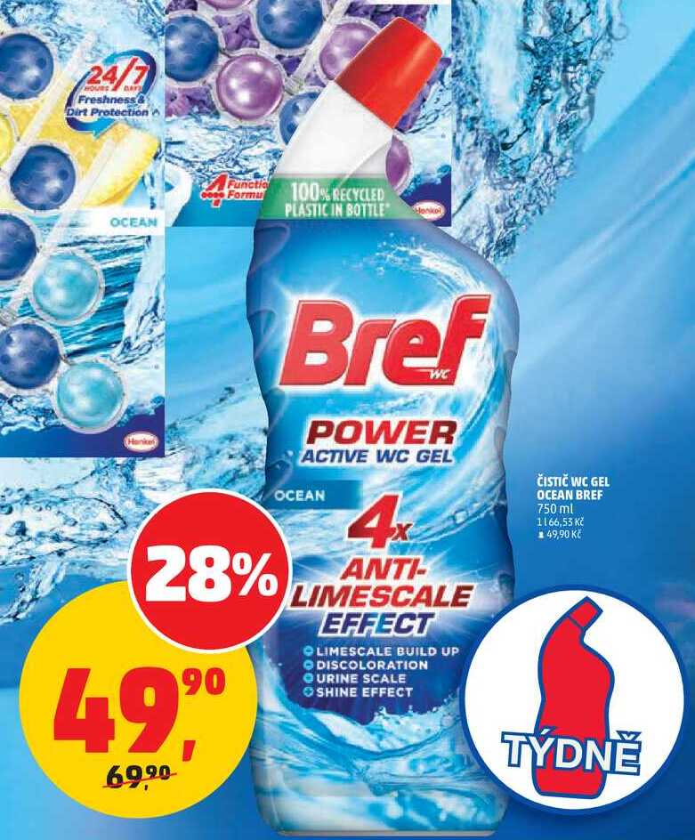 ČISTIČ WC GEL OCEAN BREF, 750 ml Penny Market
