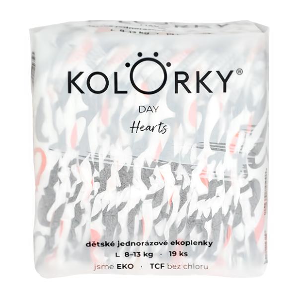 Kolorky Day EKO plenky - Srdce - vel. L (8-13 kg) Košík.cz