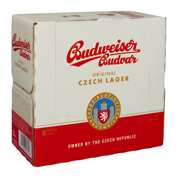 Budějovický Budvar Original světlý ležák, sklo 8x0,5l