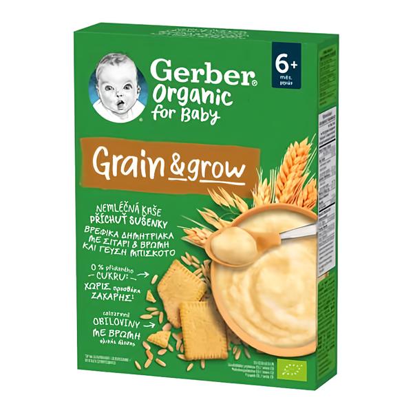 Gerber Organic nemléčná kaše s příchutí sušenky Košík.cz