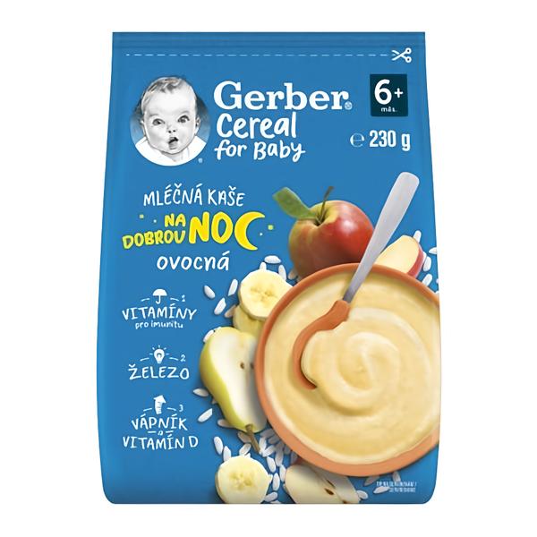 Gerber Cereal mléčná kaše ovocná Dobrou noc Košík.cz
