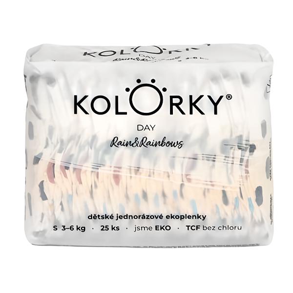 Kolorky Day Jednorázové eko plenky déšť a duhy S (3-6 kg) Košík.cz