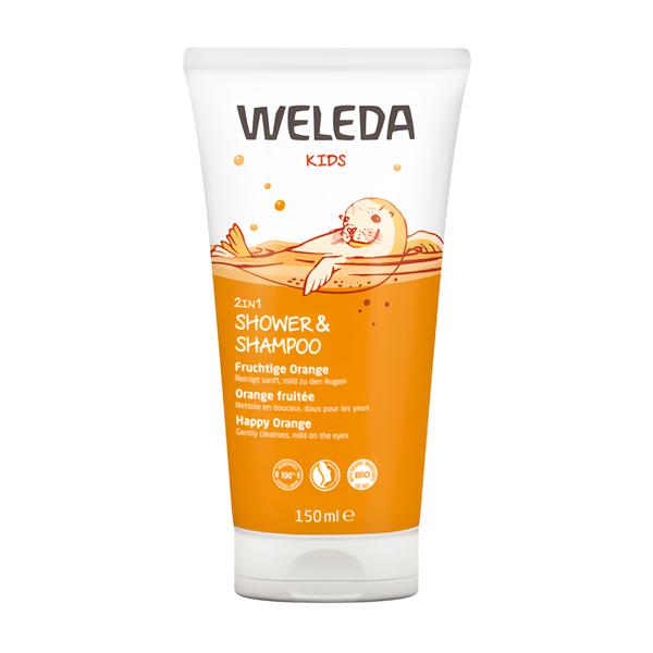 Weleda 2v1 Sprchový krém a šampon Šťastný pomeranč Košík.cz