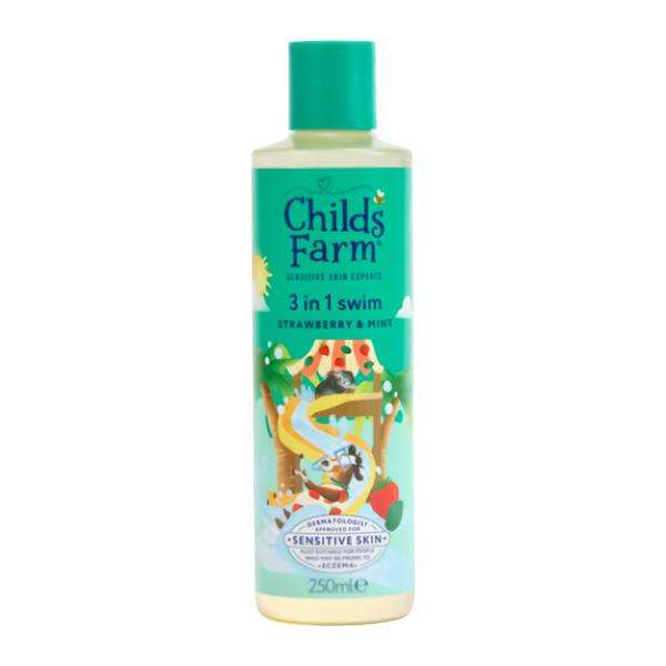 Childs Farm 3v1 Sprchový gel, šampon a kondicionér po plavání jahoda a máta Košík.cz