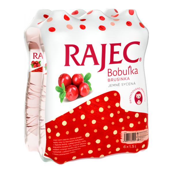 Rajec Pramenitá voda Brusinka jemně sycená 6x1,5l