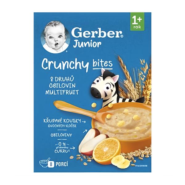 Gerber Junior nemléčná kaše ovocná s křupavými kousky Košík.cz