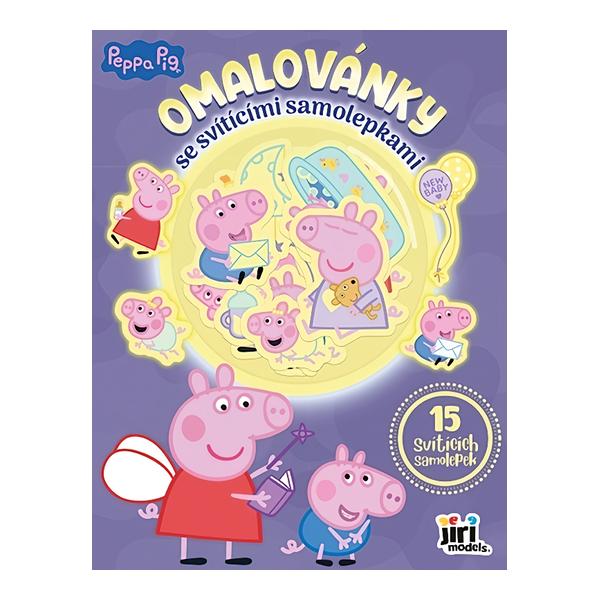 JIRI MODELS Omalovánky se svítícími samolepkami Prasátko Peppa Košík.cz