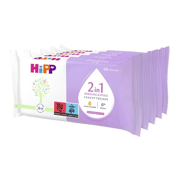 HiPP 2v1 vlhčené ubrousky 5x48 ks Košík.cz
