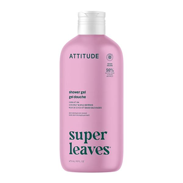 Attitude Super leaves Sprchový gel - kokos a lesní plody