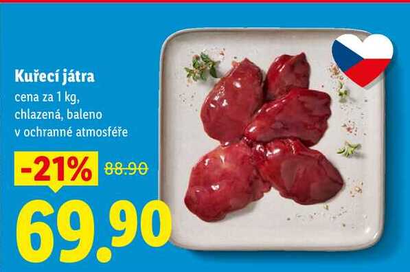 Kuřecí játra, cena za 1 kg