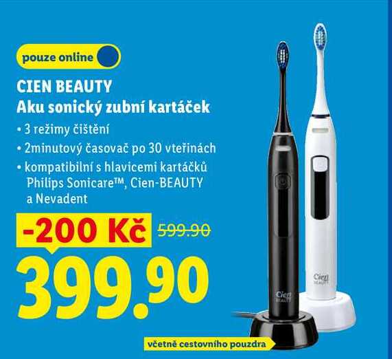 CIEN BEAUTY Aku sonický zubní kartáček
