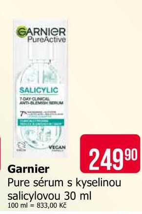 Garnier Pure sérum s kyselinou salicylovou 30 ml Teta drogerie