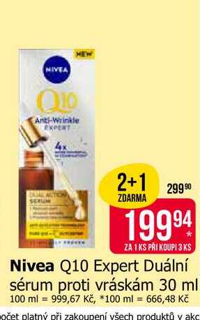 Nivea Q10 Expert Duální sérum proti vráskám 30 ml Teta drogerie