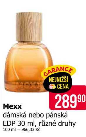 Mexx dámská nebo pánská EDP 30 ml, různé druhy