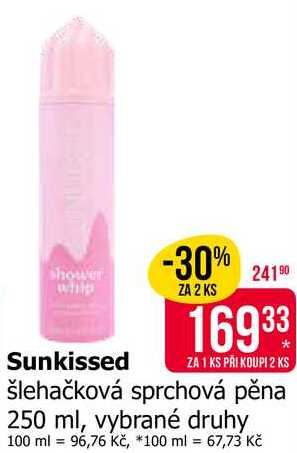 Sunkissed šlehačková sprchová pěna 250 ml, vybrané druhy Teta drogerie