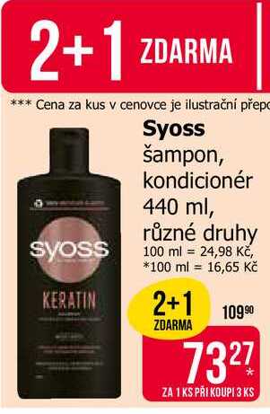 Syoss šampon, kondicionér 440 ml, různé druhy Teta drogerie