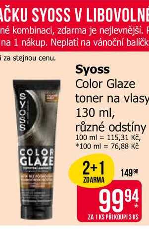 Syoss Color Glaze toner na vlasy 130 ml, různé odstíny Teta drogerie