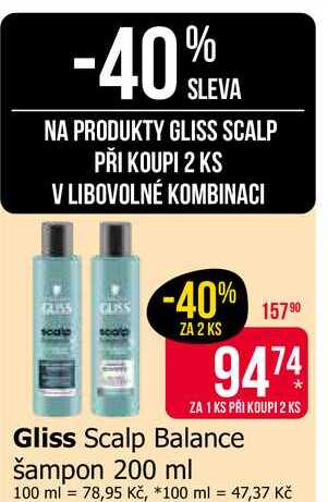 Gliss Scalp Balance šampon 200 ml Teta drogerie