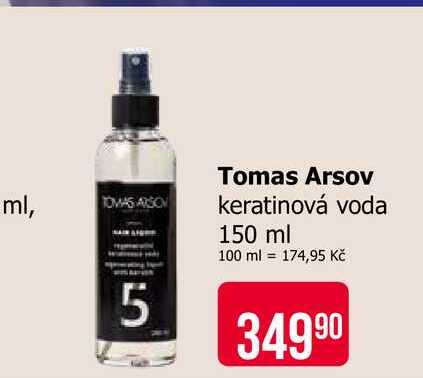 Tomas Arsov keratinová voda 150 ml Teta drogerie