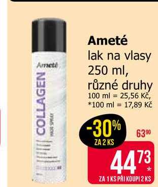 Ameté lak na vlasy 250 ml, různé druhy Teta drogerie