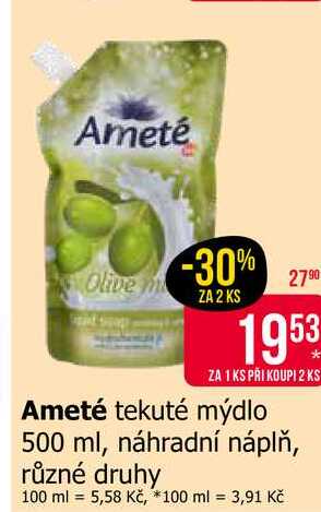 Ameté tekuté mýdlo 500 ml, náhradní náplň, různé druhy Teta drogerie