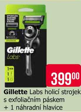Gillette Labs holicí strojek s exfoliačním páskem + 1 náhradní hlavice Teta drogerie