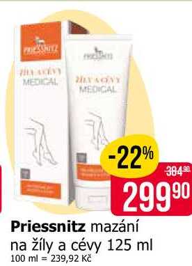 Priessnitz mazání na žíly a cévy 125 ml Teta drogerie