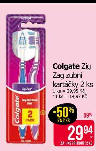 Colgate Zig Zag zubní kartáčky 2 ks Teta drogerie