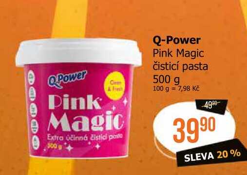 Q-Power Pink Magic čisticí pasta 500 g Teta drogerie