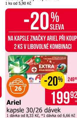 Ariel kapsle 30/26 dávek Teta drogerie