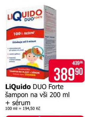 LiQuido DUO Forte šampon na vši 200 ml + sérum Teta drogerie