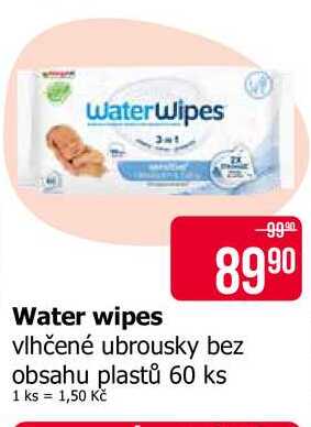 Water wipes vlhčené ubrousky bez obsahu plastů 60 ks Teta drogerie