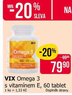 VIX Omega 3 s vitamínem E, 60 tablet Teta drogerie
