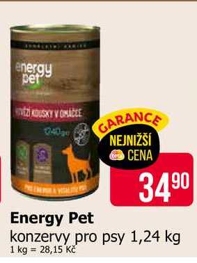 Energy Pet konzervy pro psy 1,24 kg