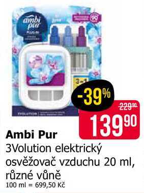 Ambi Pur 3Volution elektrický osvěžovač vzduchu 20 ml, různé vůně Teta drogerie