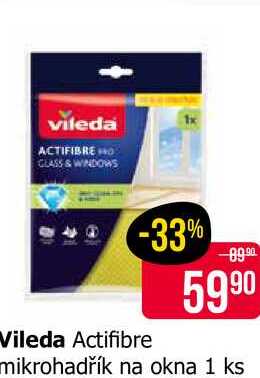 Vileda Actifibre mikrohadřík na okna 1 ks Teta drogerie