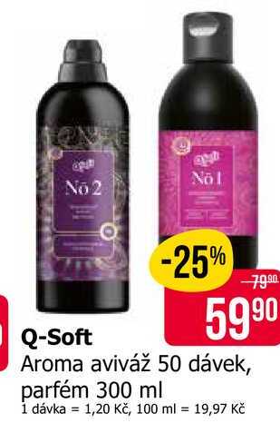 Q-Soft Aroma aviváž 50 dávek, parfém 300 ml