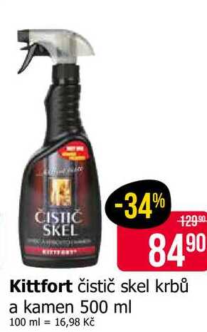 Kittfort čistič skel krbů a kamen 500 ml Teta drogerie