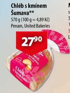 Chléb s kmínem Šumava, 570 g 