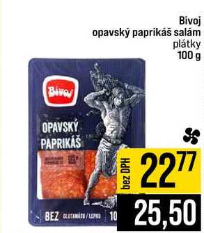 Bivoj opavský paprikáš salám plátky 100 g 