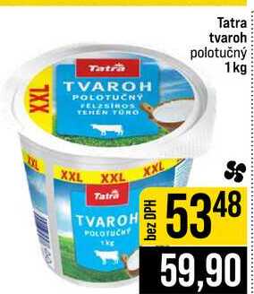 Tatra tvaroh polotučný 1kg