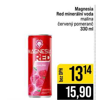 Magnesia Red minerální voda malina červený pomeranč 330 ml