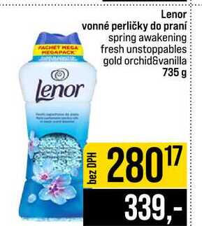 Lenor vonné perličky do praní spring awakening fresh unstoppables gold orchid&vanilla 735 g