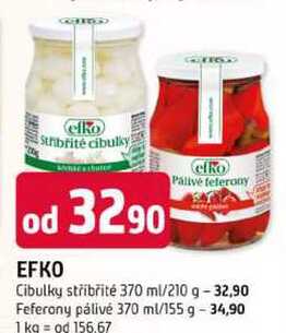 EFKO Cibulky stříbřité 370 ml/210 g 