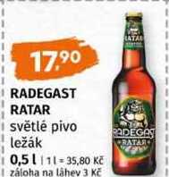 RADEGAST RATAR světlé pivo ležák 0,5l