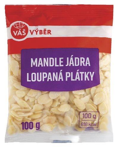 VÁŠ VÝBĚR Mandle jádra, 100 g